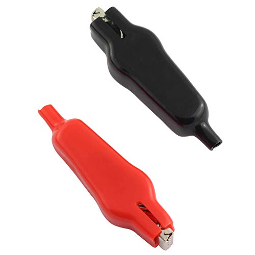 Partstock 8 יחידות קטעי תנין מבודדים צבע אדום שחור 20A מהדקי קליפ בדיקת מעגל חשמלי