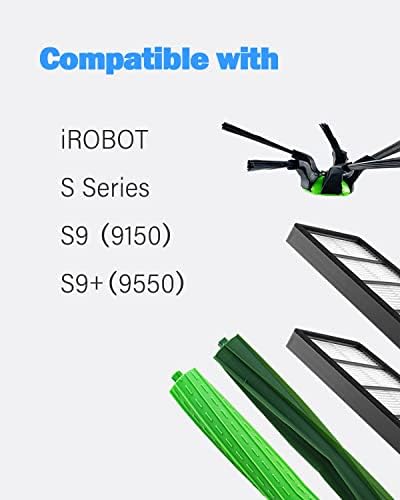 מברשת צדדית מטאטא עבור iRobot Roomba S9 S9+ S9 S9 Plus S סדרת שואב אבק, 6 חבילה