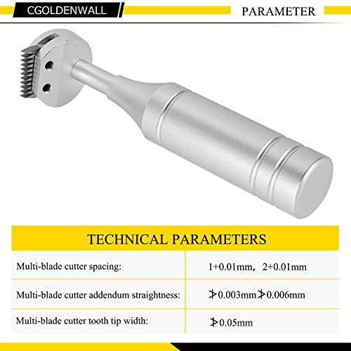 CGoldenwall Cross Chatch Tester Tester Tester Cuter Cuter ערכת חותך רב-לה-להבים מרווח: 1+0.01 ממ, 2+0.01 ממ, 3+0.01 ממ עם תיבת אריזת פלסטיק
