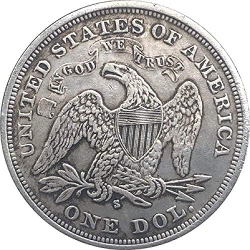 1872 שניות מטבעות חירות ישיבה עותק מתנה מטבע מטבע חידוש Copysoevenir