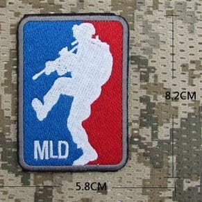 MLD Major League Kicker רקמה רקמה צבאית בגדים טקטיים אביזר תרמיל תרמיל מדבקת זרוע מדבקת מתנה טלאי דקורטיבי טלאי רקום