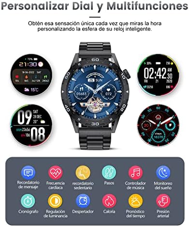 שעון חכם Lige לגברים, 1.32 '' HD Sport Watch עם 100+ מצבים/שיחה/טקסט Bluetooth, גשש כושר עם לחץ דם/דופק/צג שינה ， שעון חכם אטום למים IP67