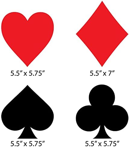 לאס וגאס - חליפות קלפים קישוטים DIY Casino Case Essenties - סט של 20