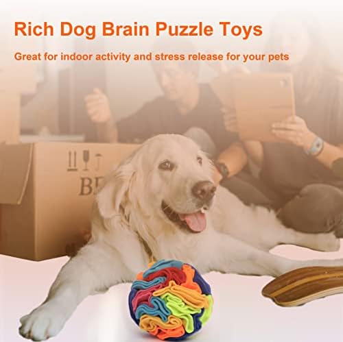 כדור סנפלס של אבלכיאן - כדור דשדוף לכלבים מחצלת ספיגה, מגרה נפשית צעצועים לכלבים עיוורים הקלה על סטרס הקלה על כלב פינוק עם מכונת שקית