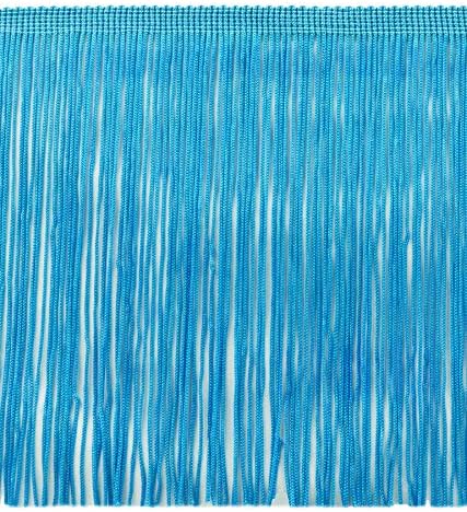 8 שוליים ארוכים של שרשרת מוצקה ארוכה, כחול טורקיז 04 11 מטר