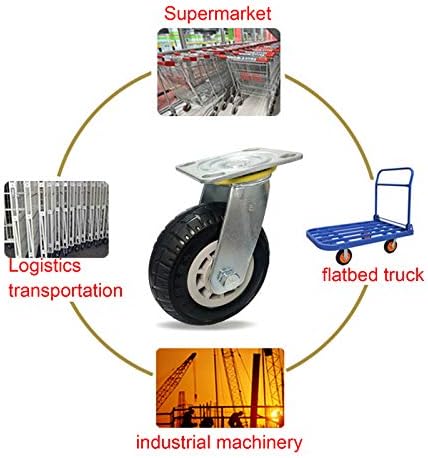 גלגלי גלגלי גומי מסתובבים של YJJT, גלגלים תעשייתיים, מתאימים לסופרמרקטים, הובלת לוגיסטיקה, מפעלים, מכשירי חשמל, גלגלי החלפה למכונות כבדות