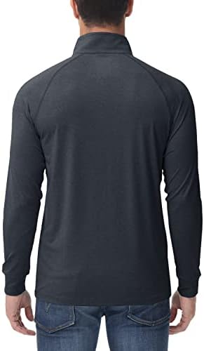 1/4 סוודר מיקוד של Magccomsen Upf Upf 50+ שרוול ארוך הגנה על שמש חולצות גולף חולצות אימון אתלטי קל משקל