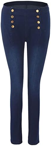 מכנסי נשים מכנסי טרנינג כפתור חזה מכנסיים מותניים גבוהים מכנסיים רזים מכנסי ג'ינס רזים מכנסי יוגה קלים