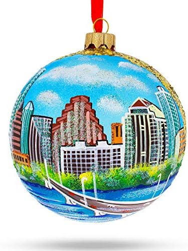 אוסטין, טקסס כדור זכוכית קישוט חג המולד 4 אינץ '