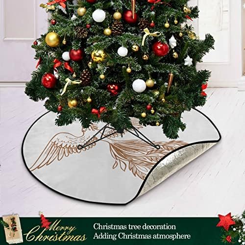 מחצלת עץ חג המולד של ג'ושואן מחצלת עץ עמוד עמוד עמוד עוף עוף עוף פעולה אופי ציפור עיצוב מחצלת עץ יד 28.3 אינץ