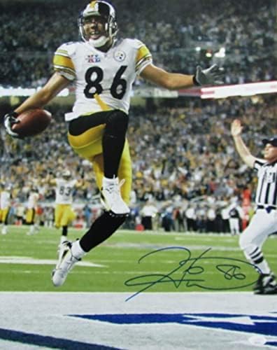 Hines Ward Hof עם חתימה 16x20 Photo Pittsburgh Steelers JSA - תמונות NFL עם חתימה