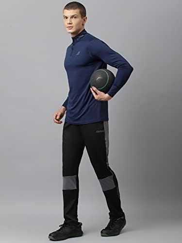 ATICX Actiwear Polyester Polyest Slim Fit מכנסי מסלול לגברים - אתלטי נמוך יותר לספורט