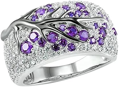 2023 טבעת חדשה לום Creative P נשות טבעת זירקון יהלום נשים ענף חתונה טבעות פרחים טבעות גודל 7 נשים