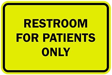 סימנים בשירותים ממוסגרים של Bylita Classic עבור חולים רק חותמים - גדולים