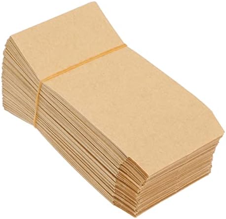 חריץ 200 PCS שקית מיני מעטפות אחסון מארגן מארגן רב-פונקציונלי נייר נייר שקיות אחסון חיטה שקית אחסון אורז שקית לחם תירס נייד חום