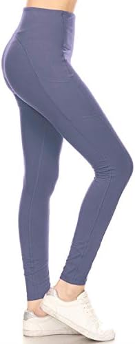 מחסן חותלות מכנסי יוגה פעילים עם מותניים גבוהים לנשים עם כיסים - קאפרי ואורך מלא