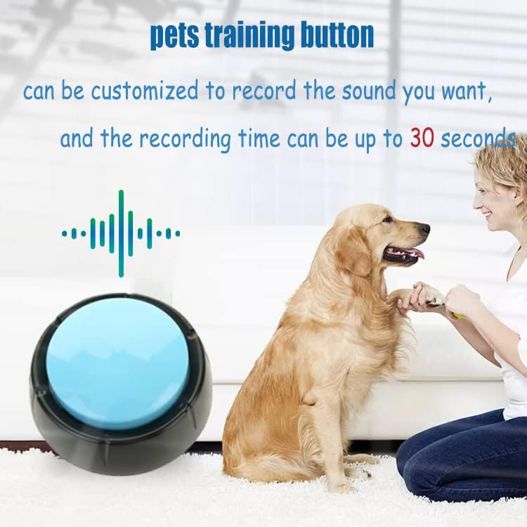 שימוש מרובה קול הקלטת כפתור עבור תקשורת לצריבה כלב מדבר כפתורי סט 30 שני שיא והשמעה עבור כלב חתולים לחיות מחמד אימון זמזם 4 חבילות