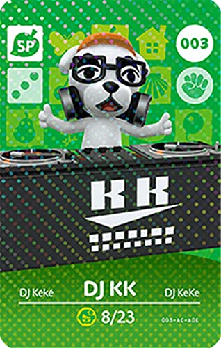DJ KK- Jorden Crossing Animal Crossing מעצב בית שמח Amiibo Card - 003 מאת Jorden