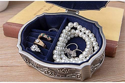 דקיקה מיני קופסת אחסון תכשיטים מעודנת, תיבת תכשיטים, קופסת תכשיטים מתכתית, תיבת תכשיטים שולחנית ביתית מעודנת