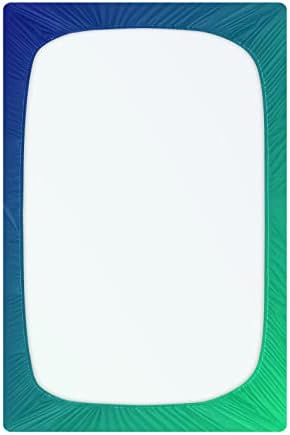 גיליון פלייארד, ירוק כחול כהה 02 גיליון עריסה למזרני עריסה ופעוטות סטנדרטיות, 28x52 אינץ '