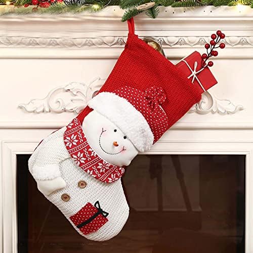 ex2dr2 חג המולד גרביים גדולים משובצים עם שקית מתנה של גרבי גרב קטיפה
