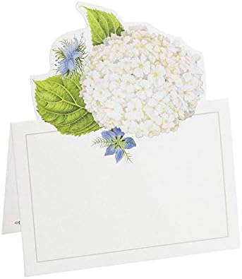 פרחים לבנים של קספארי כרטיסי מקום חתוכים למות - 8 לכל חבילה