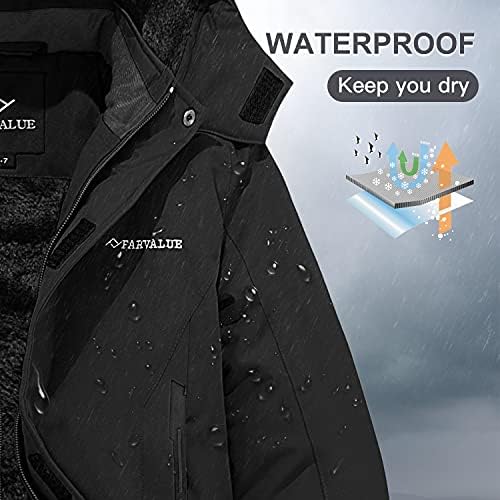 מעיל סקי עמיד למים עמיד למים מעיל חורף מעיל שלג חם מעילי גשם חיצוניים עם מכסה מנוע נשלף