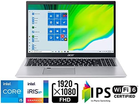 Acer Aspire 5 Slim Laptop A515-56-50RS, 15.6 Full HD IPS Display, 11th Gen Intel Core i5-1135G7, Intel Iris Xe Graphics, 8GB DDR4, 256GB