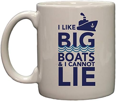 אני אוהב סירות גדולות משחק מצחיק על מילים 11oz ספל קפה