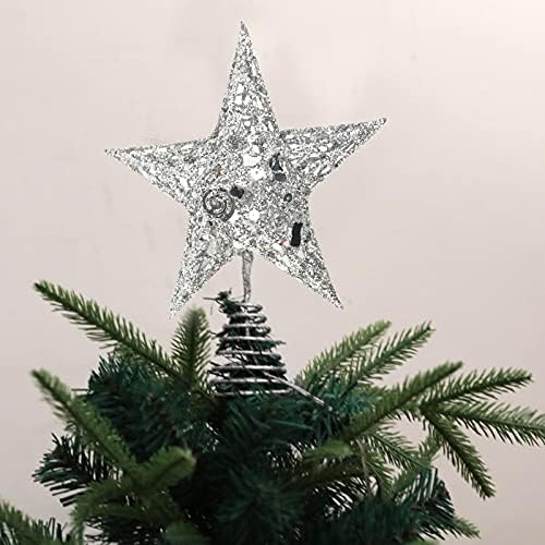 קישוט חלול תלת-עץ עליון כוכב חמש נקודות עיצוב בית חג המולד של חג המולד קישוטי חג המולד