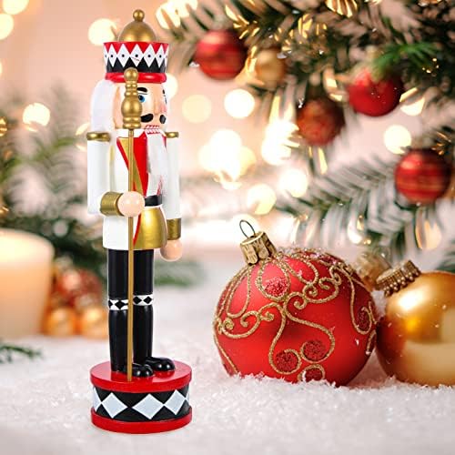 עץ חג המולד מפצח אגוזים קישוטי מלך חייל מפצח אגוזים צלמית חג המולד שולחן קישוט לבית גן מסיבת חג המולד 30 סמ