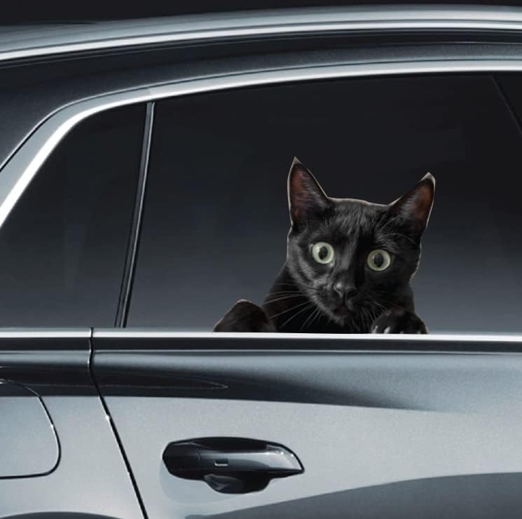 מדבקות חלון רכב חתול מצחיקות מדבקות אטומות למזג אוויר