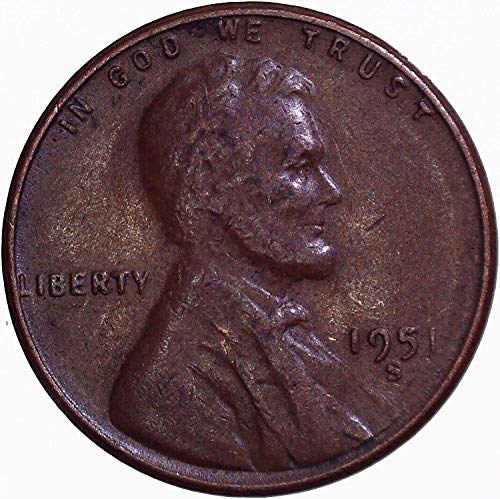 1951 S Lincoln Weat Cent 1c