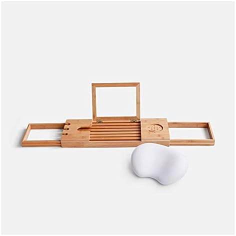 מכסה אמבטיה אמבטיה של Kekeyang Caddy Caddy Bamboo מדף עץ מגש שולחן שולחן