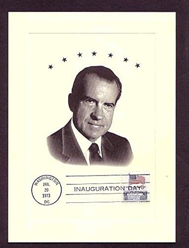 וינטג 'ריצ'רד ניקסון חנוכה בחניחת כרטיס מזכרות אספנות