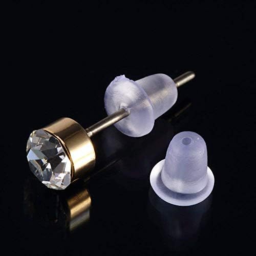 U-K 100 PCS עגילי DIY לשימוש חוזר של תכשיטי אוזניים מפלסטיק אטמי תכשיט פלסטיק לשימוש חוזר אטמי אוזניים מפלסטיק חדש שיחררו שימושי ואופנה